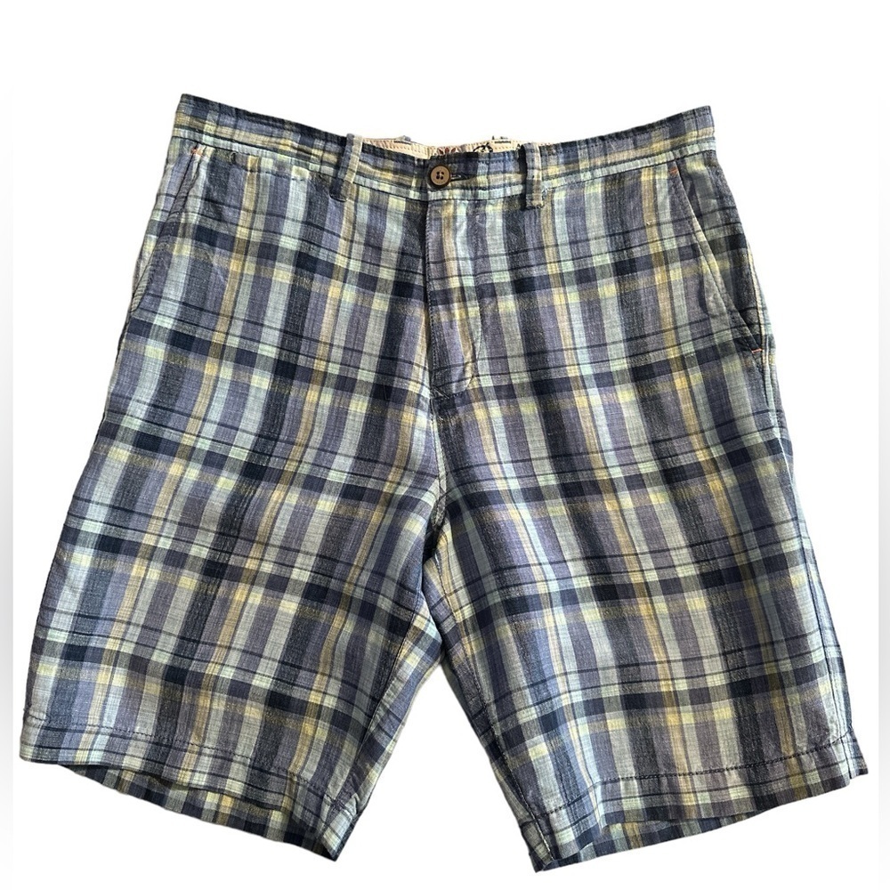 Tommy Bahama Paradise Nation Golf Leisure Shorts Plaid Linen Blend  Resort Wear